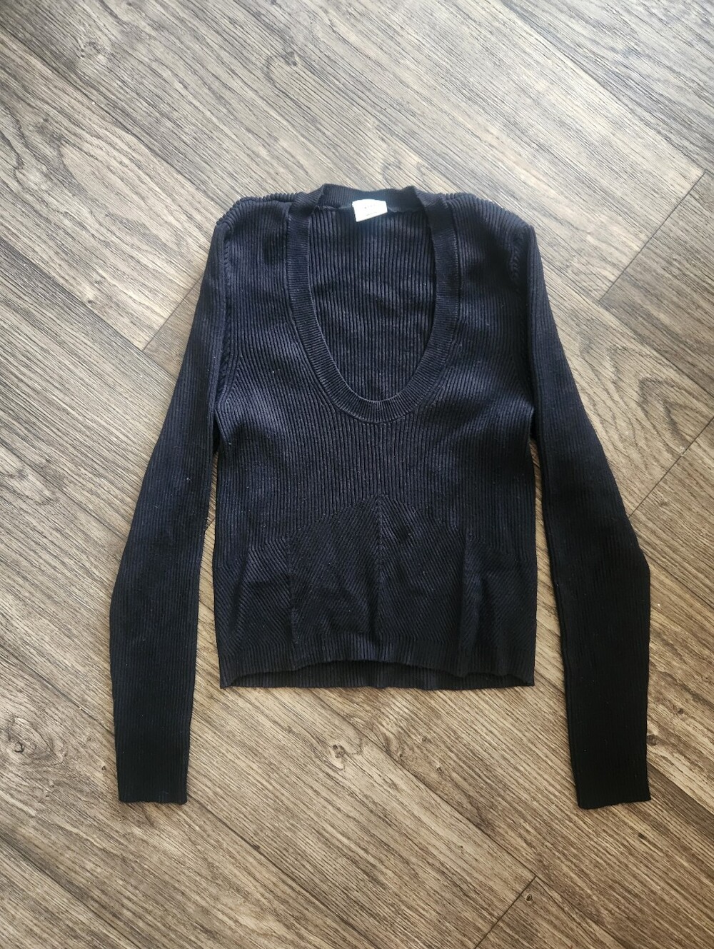 Abercrombie & Fit Black Ribbed Knit Sweater Size Large